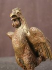  antique Solid Austrian Bronze Statue Sculpture Figure Chicken Rooster Figurine 