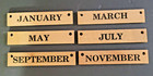 Vintage 1990 Wood Perpetual Calendar Decor Complete Horse Pony Signed Handmade