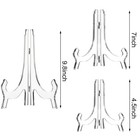 12 Pcs Clear Acrylic Easels Plate Stands Holders To Display Pictures Or Other   