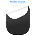 Neewer Black White Double Sided Pop Out Collapsible Muslin Backdrop Background
