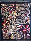 Antique Crazy Quilt Signed   Dated 1928
