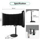 Microphone Isolation Shield With Mic Stand  Sound Proof Mic Isolation Shield    