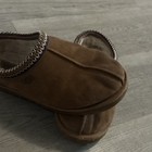 Ugg Women   s Brown Suede Slip-on Mule Slippers Round Toe Logo Solid 10m