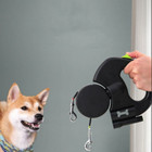Dual Pet Leash Retractable Reflective Lead 360 Swivel Double Dog Walking Leash