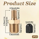 2pcs Schrader Valve  1 4   Tank Valve Brass Male Threads Standard   