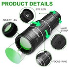 16x52 High Definition Monocular Telescope - Powerful Compact 16xmonocular