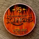  5 Excalibur Tournament Of Kings Austria Knight Casino Chip - Las Vegas  Nevada 