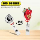 Cardiac Badge Reel Heart Retractable Id Holder     Funny Nurse Name Tag Clip  Anat