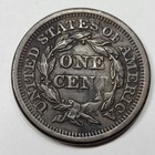 1853 Braided Hair Large Cent 1c Nice Unc High Grade Reverse Env Buildup  m116