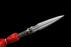 Wonderful Hunting Spear Forge Folded Steel Spearhead Detachable Rod Pear Wood