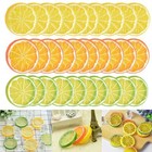 10pcs Artificial Lemon Slice Fake Fruit Lemons Artificial Simulation Lemon Decor