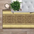Custom Size Stair Hallway Runner Rug Non Slip Rubber Back Brown   Beige Border