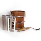 Lehman s Manual Ice Cream Maker - Make Your Own Homemade  Hand Crank Steel oak