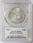 2021 Platinum Hall Signed  100 American Eagle 1oz Statue Of Liberty Pcgs Ms 70