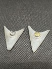 Vintage Western Wear Silver Plated Collar Tips Signed Mexico
