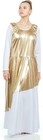 Danzcue Womens Asymmetrical Praise Dance Tunic Small-medium  Gold 
