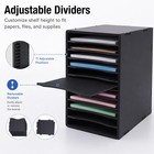 11-slot Mail Organizer  Vertical File Sorter For Desk  black 