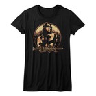 Conan The Barbarian Movie Shield Womans Fitted T Shirt Wwe