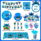 Stitch   Lilo Birthday Party Decoration Tablecloth Plate Balloon Party Tableware