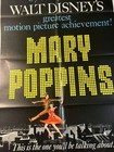 Original 1964 Mary Poppins One Sheet Movie Lobby Poster Style B Folded 27 x41 