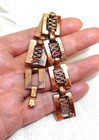 6 5 Inch Vintage Solid Copper Renoir Bars   Scroll  Bracelet 5 8  25 1 Gm