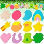 36 Pcs Wooden St  Patrick s Day Ornaments Decorations Lucky Charms Cereal 
