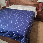 Pottery Barn Kids Organic Cotton Star Duvet Cover Full Reversible Blue White