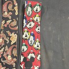 Disney Mickey Mouse Lot Of 2 Neckties - Red Ornament Print   Black Paisley