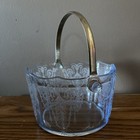 Cambridge Depression Glass Cleo Willow Blue Ice Tub Bucket