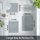 Memory Foam 3pcs Bathroom Rug Absorbent Bath Mat Set Small Large And Contour Rug