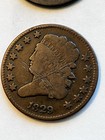 Lot Of 2 Half Cents 1809   1829 With Scratches Free Shipping Usa