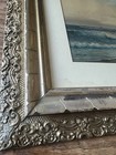 Antique William George  w g  Russell Seascape Landscape Watercolor Painting 1900