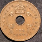 1952 East Africa 10 Cents Bronze Coin - Xf  extra Fine  Condition