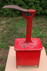 Vtg antique Cobbler Shoe Last Shine Work Stand Boot Repair Cabinet