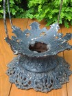 Antique Victorian Cast Iron Architectural Salvage Oil Lamp Piece Ornate Vintage 