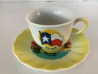 Vtg Miniature Texas Lone Star Souvenir Tea Cup   Saucer Made In Japan