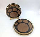 Vintage 1960s Glass Like Resin Bear Paw Napkin Letter Holder   Trivet Home Decor