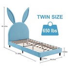 Kids Twin Bed Frame With Upholstered Headboard  Princess Beds For Girls  12 W   
