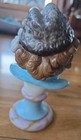 Antique German   Bisque Porcelain Hand Painted Portrait Bust Numbers On Bottom