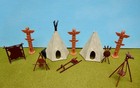Marx Toys  50mm 11 Indians Of The West   11 Accessories Used Oop