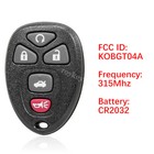 2 Replacement For 2004 - 2012 Chevrolet Malibu Keyless Entry Remote Car Key Fob