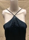 Dave   Johnny Women s Black Embellished Prom Dress - Size 9 10