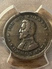 1861-65 Civil War Token Pcgs Vf35 Patriotic Cwt F-135 404a Wavy Flag