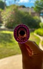 Victorian Purple Faceted Glass Hat Pin - Large Antique Hat Pin - 8  L