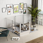 Acrylic Pet Playpen Tall Large Dog Crate Fence Exercise Cage 8 Panels Indoor