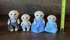 Set Of 4 Calico Critters Yellow Labrador Dogs Family Mom Dad Brother Sister Nice