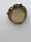 Vintage Brass Footed Candle Holder With Star Cutouts     Unbranded