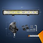 Nilight 20  420w Triple Row Light Bar   4x60w Pods Spot flood Black