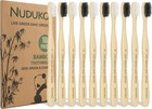 Bamboo Toothbrushes 10 Pack  Bpa Free Biodegradable Soft Bristle Toothbrush