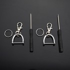 2x Keychain Key Split Ring Lobster Clip Keyring Chain Fob Buckle D-ring Holders